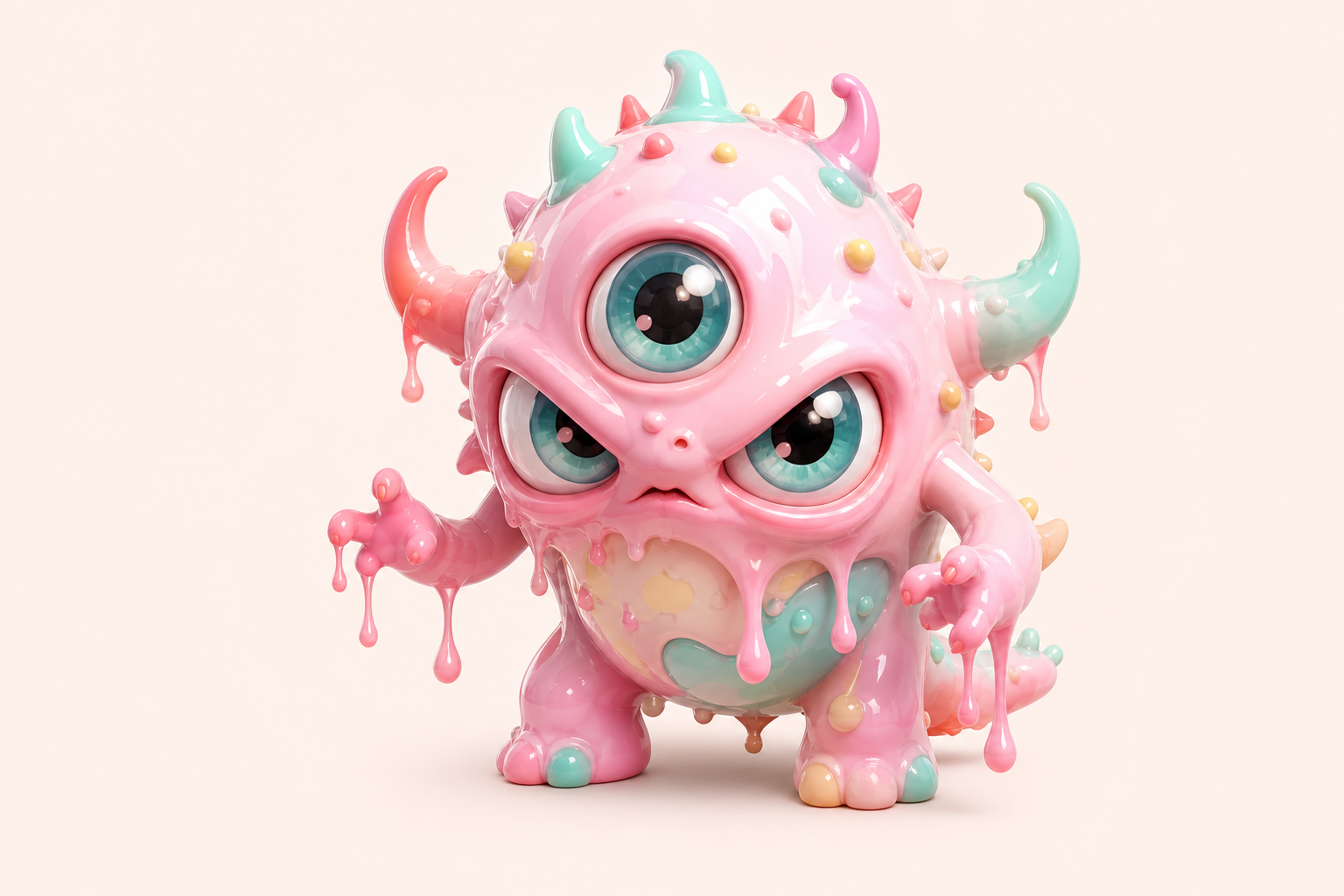Glossy pink ZIBLO anomaly creature